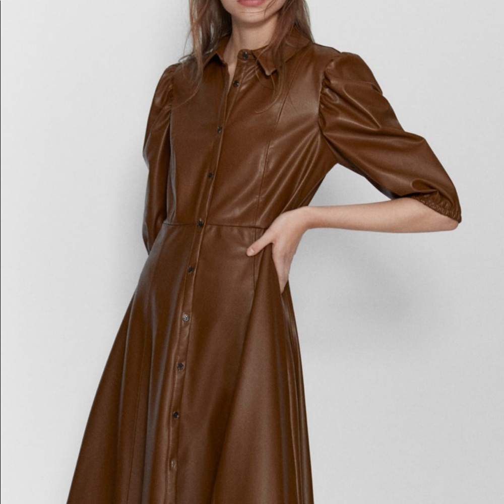 Brand new Zara pleather dress with tags